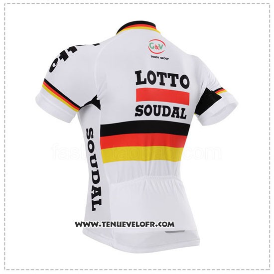 2015 Maillot Ciclismo Lotto Soudal Champion Allemagne Manches Courtes et Cuissard